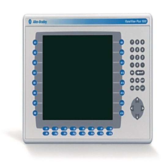 Allen-Bradley PanelView Plus 1000, industrial automation HMI, color display with function keys.