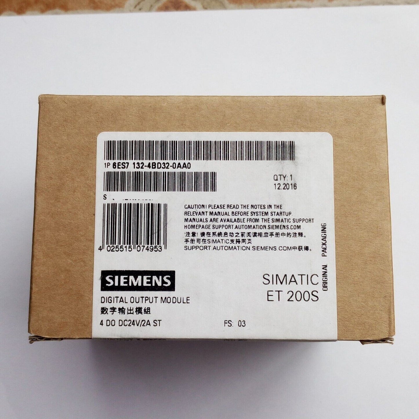 Industrial Communication | Siemens | 6ES7 132-4BD32-0AA0 6ES7132-4BD32-0AA0 SIMATIC DP Modules for ET200S