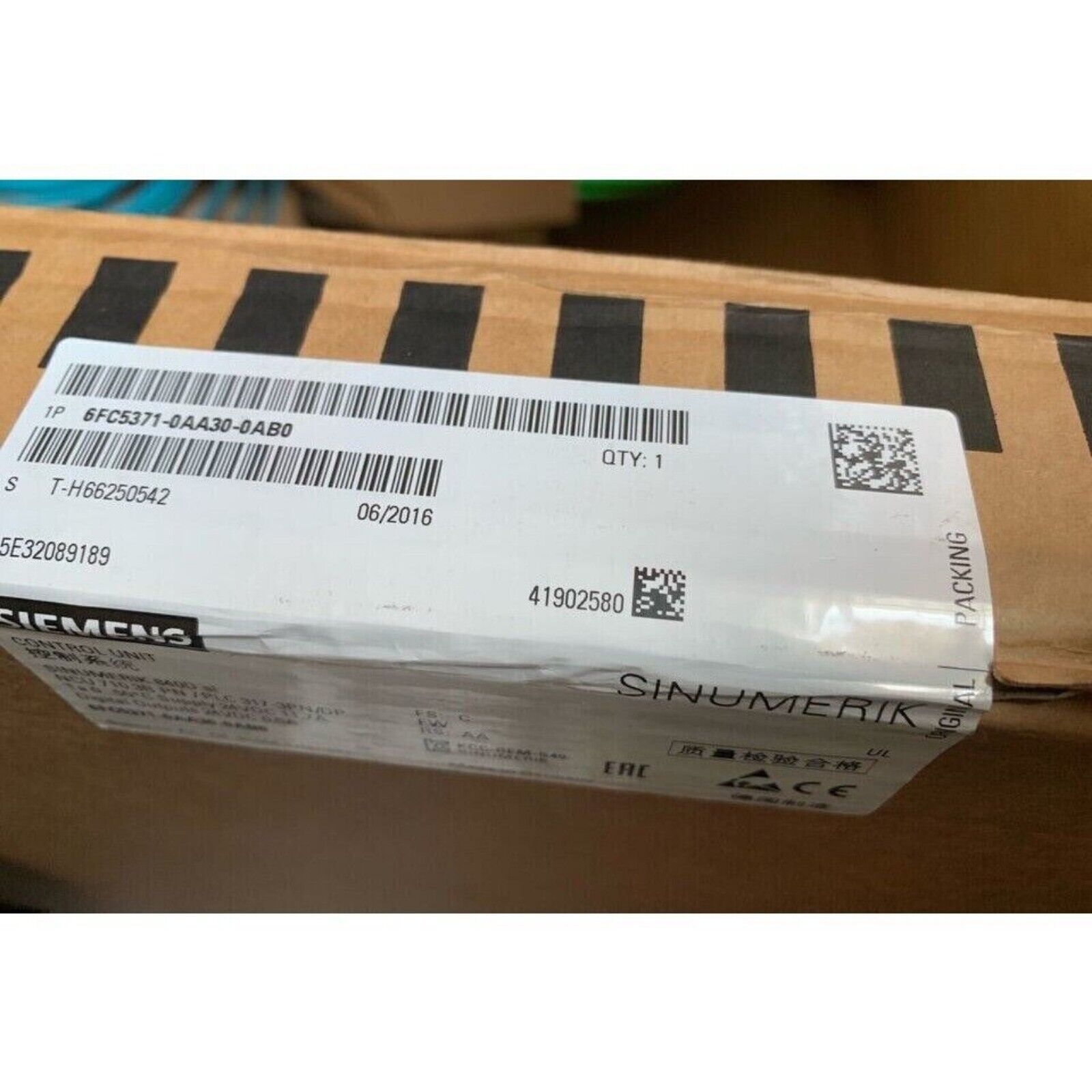 Siemens SINUMERIK 840D SL NCU 710.3B control unit box, part number 6FC5371-0AA30-0AB0, industrial automation component.
