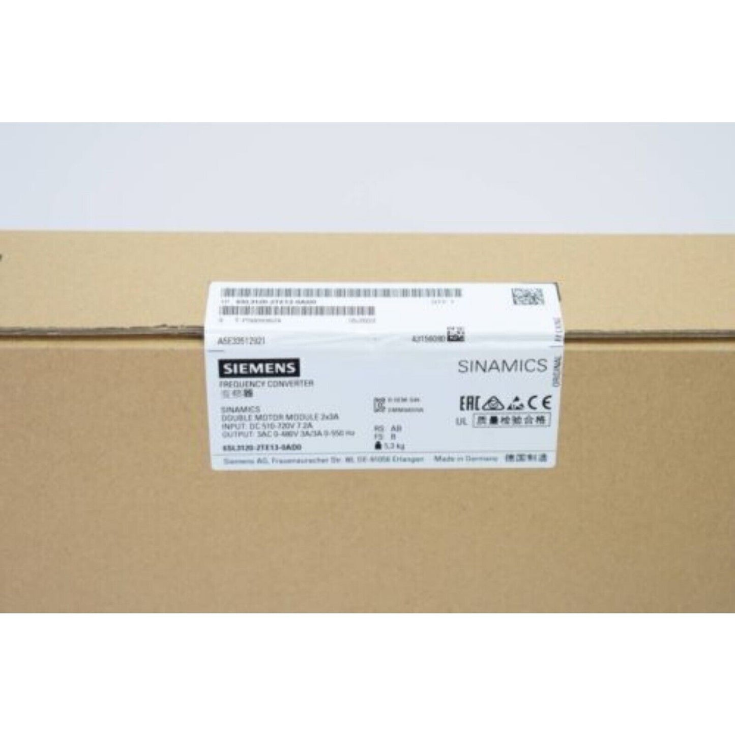 Siemens SINAMICS Frequency Converter Module in Packaging, 6SL3120-2TE13-0AD0