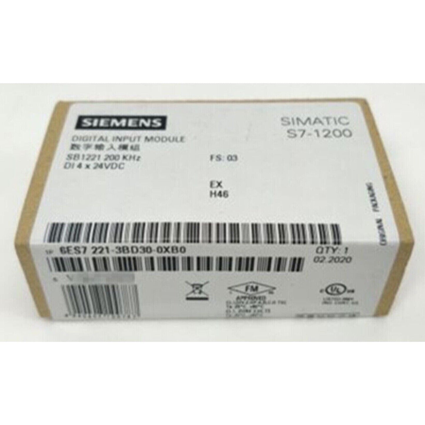 Siemens SIMATIC S7-1200 Digital Input Module 6ES7 221-3BD30-0XB0, new industrial automation part.
