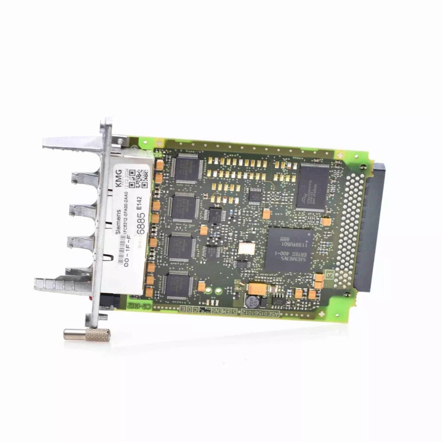Siemens PLC module 6FC5312-0FA00-2AA0. Industrial automation part with electronic components and circuit board.