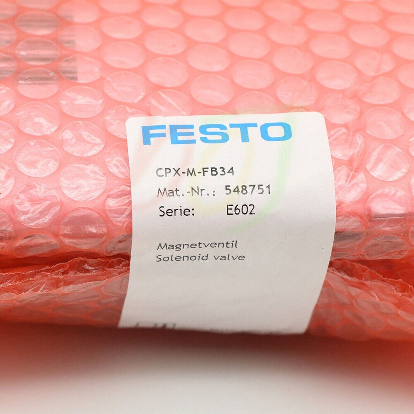 FESTO CPX-M-FB34 bus node, new, in bubble wrap packaging. Industrial automation part with label. 