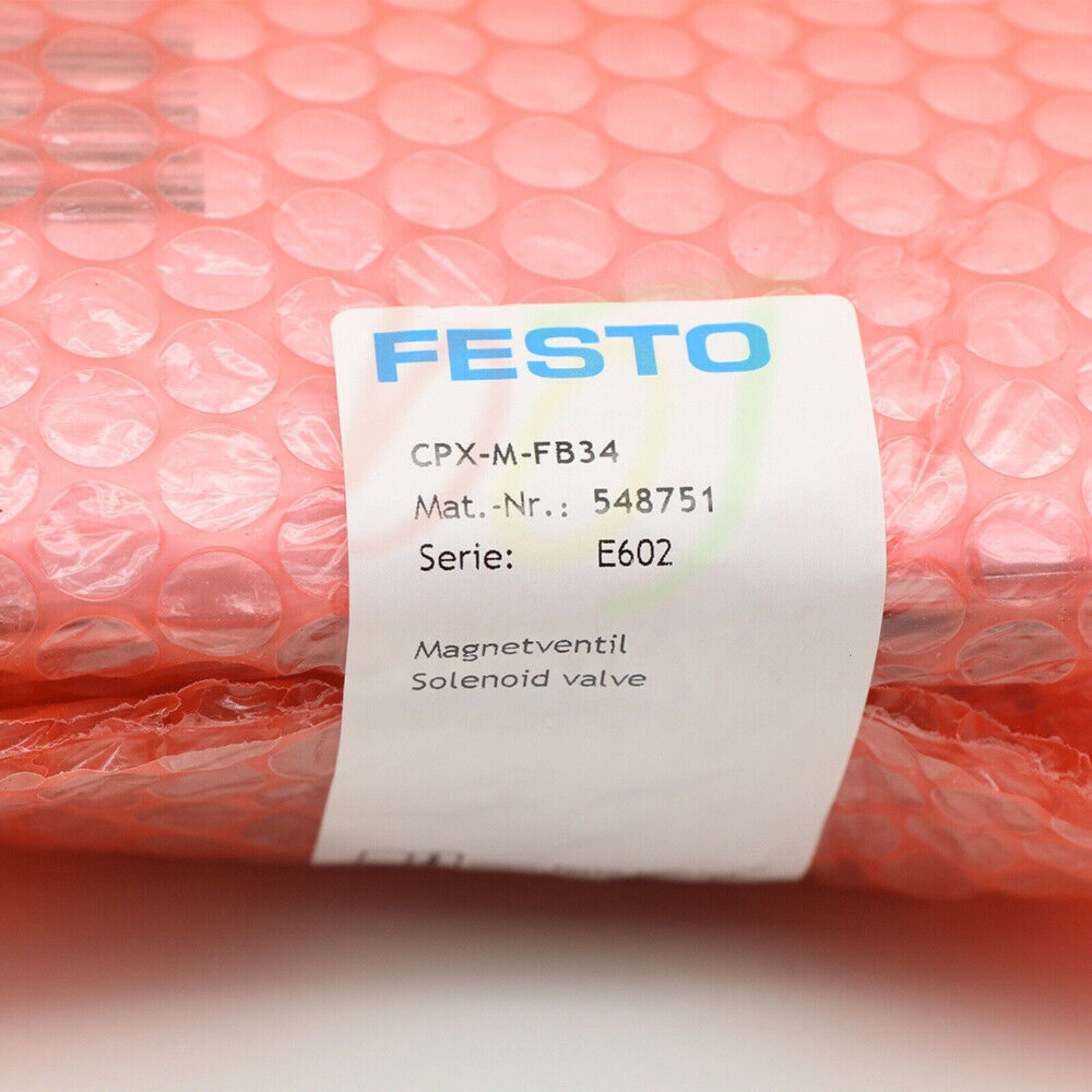 FESTO CPX-M-FB34 bus node, new, in bubble wrap packaging. Industrial automation part with label. 