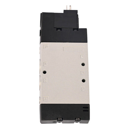Festo CPE18-M1H-5L-1/4 Solenoid Valve. Industrial automation part with a black and silver design, pneumatic component.