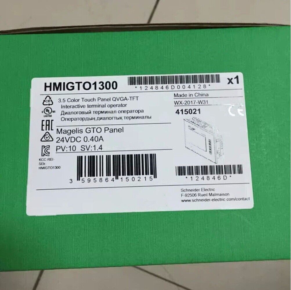 Schneider Electric HMIGTO1300 Touch Screen HMI Panel, 3.5 inch QVGA-TFT, In Box