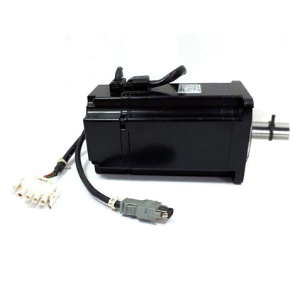 Yaskawa SGMAH-08AAA21 Servo Drive, black industrial automation component with cable and connectors, product detail.