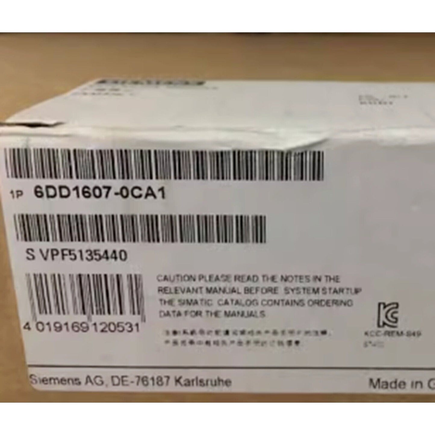 Siemens 6DD1607-0CA1 PLC Module Box with Barcode, SIMATIC S7-400