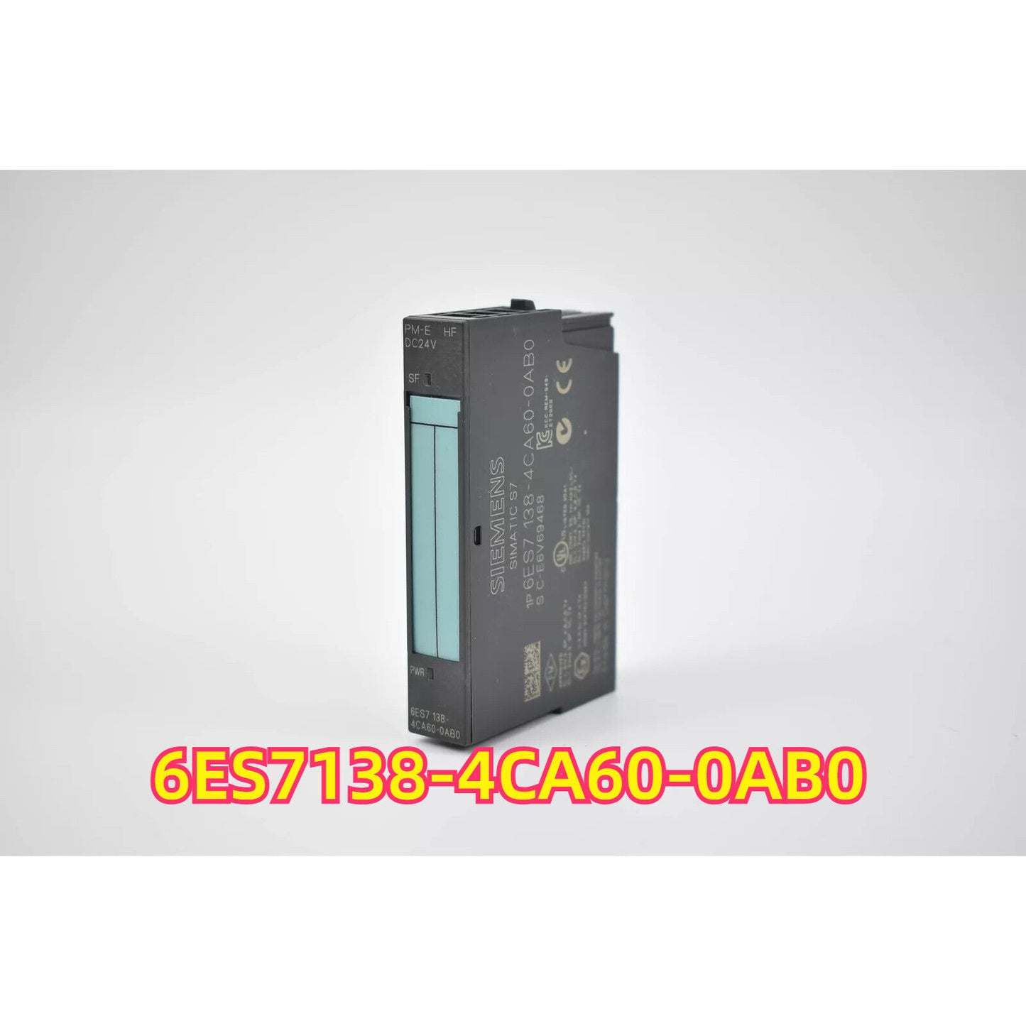Siemens SIMATIC S7 1P 6ES7 138-4CA60-0AB0 PM-E Power Modules for ET200S, PLC module.