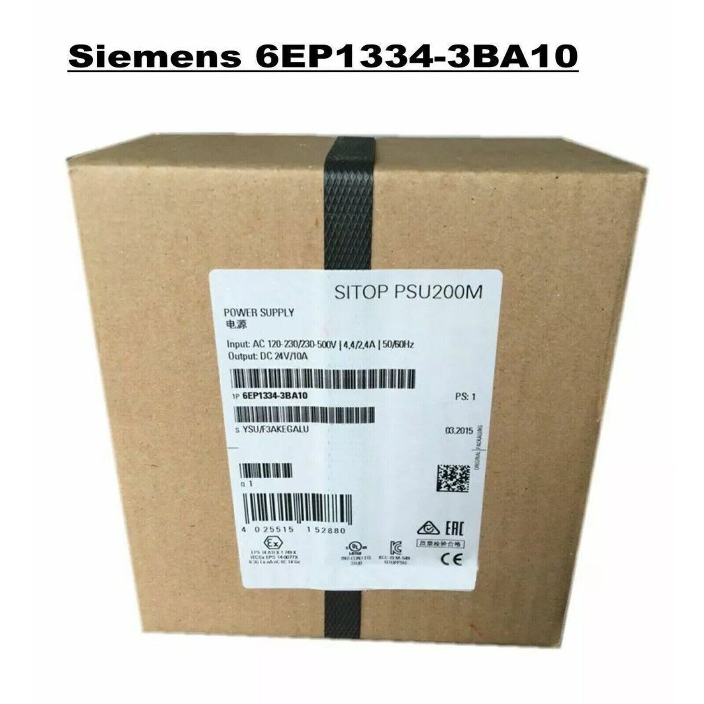 Siemens 6EP1334-3BA10 SITOP PSU200M Power Supply, Industrial Automation Equipment
