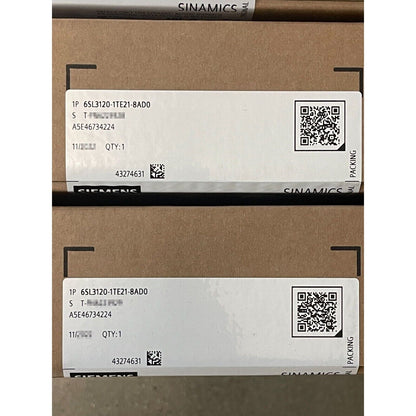 Siemens SINAMICS S120 Single Motor Module Packaging, part number 6SL3120-1TE21-8AD0, Industrial Automation