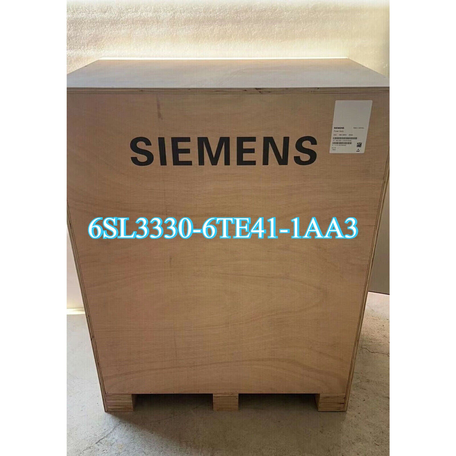 Siemens 6SL3330-6TE41-1AA3 Rectifier Module in wooden crate