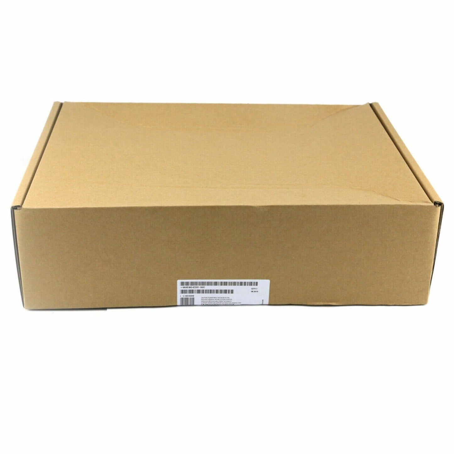 Siemens SIMATIC HMI 6AV6643-0CD01-1AX1 product packaging box, industrial automation parts.