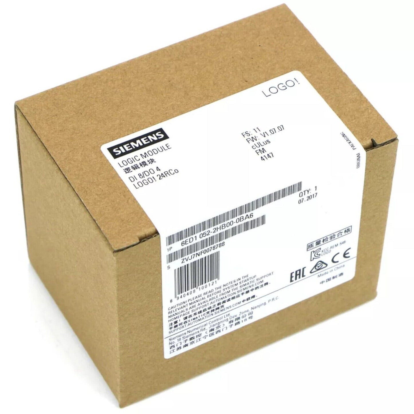 PLC | Siemens | 6ED1052-2HB00-0BA6 6ED1 052-2HB00-0BA6 LOGO 24RCO (AC) logic module