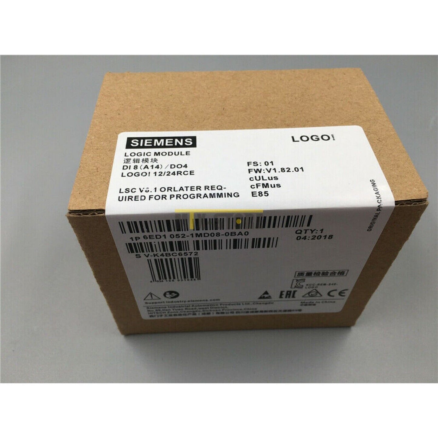 Siemens LOGO! 8 logic module box, 6ED1052-1MD08-0BA0, industrial automation part