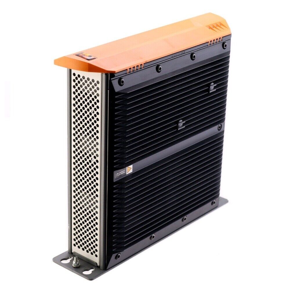 B&R 5PC600.SX01-00 AUTOMATION PC, black and silver industrial panel PC with orange top cover.
