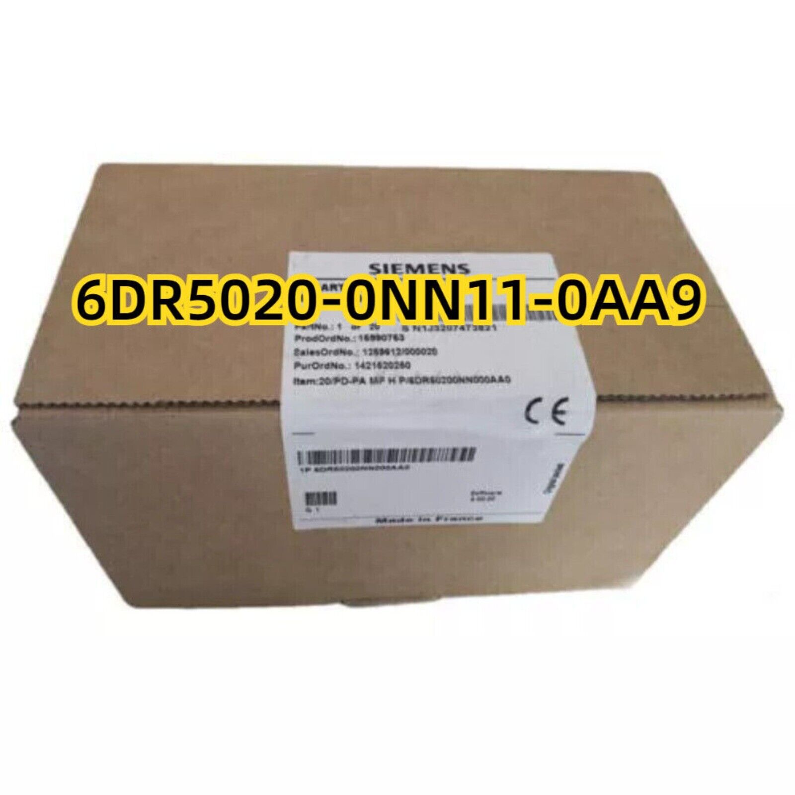 Siemens 6DR5020-0NN11-0AA9 industrial automation part in a cardboard box