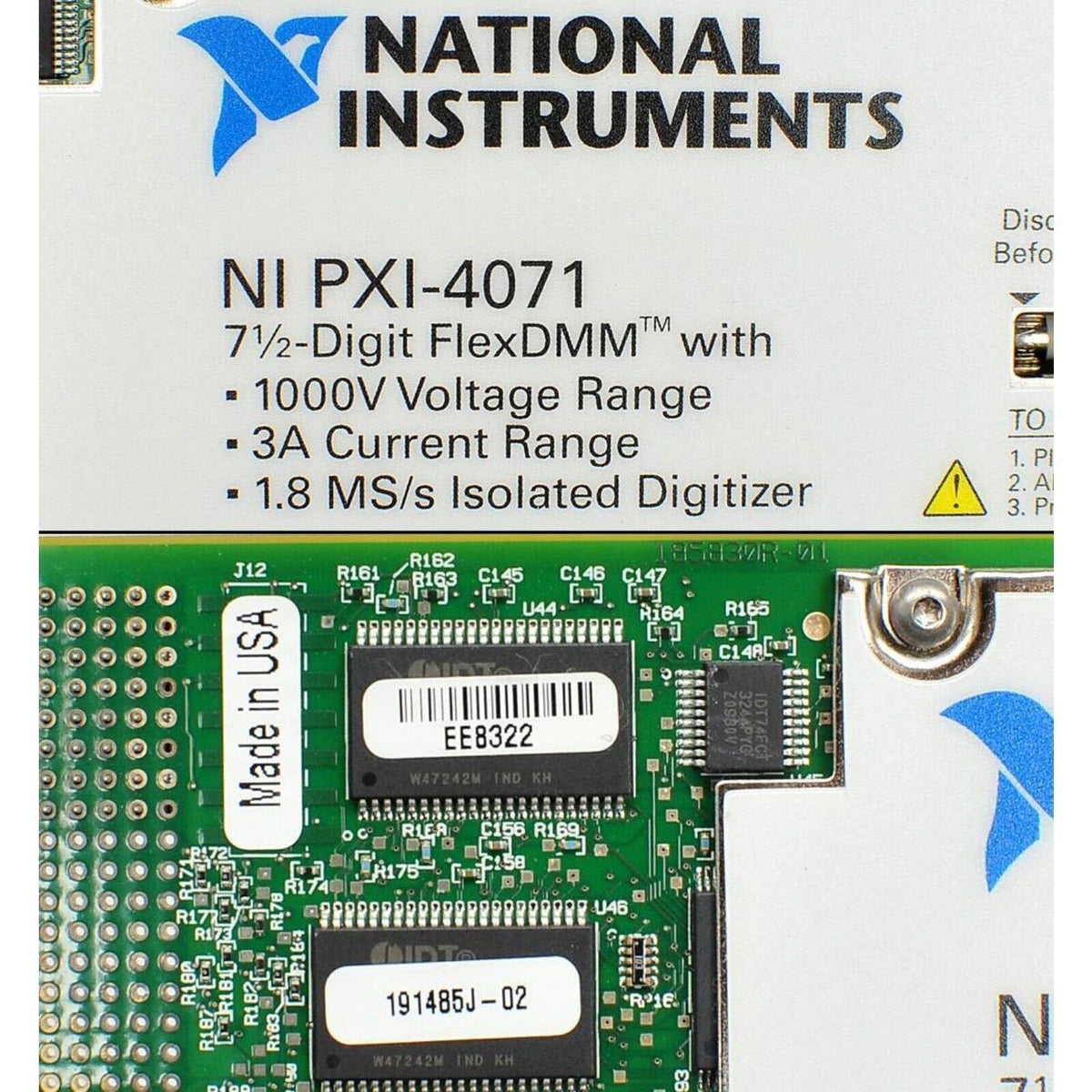 National Instruments PXI-4071 Digital Multimeter, 7 1/2-Digit FlexDMM with 1000V Voltage Range, Made in USA