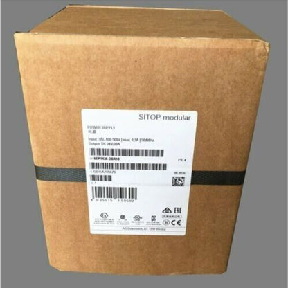 Siemens SITOP PSU300M Stabilized Power Supply 6EP1436-3BA10 packaging, brown cardboard box, industrial automation part