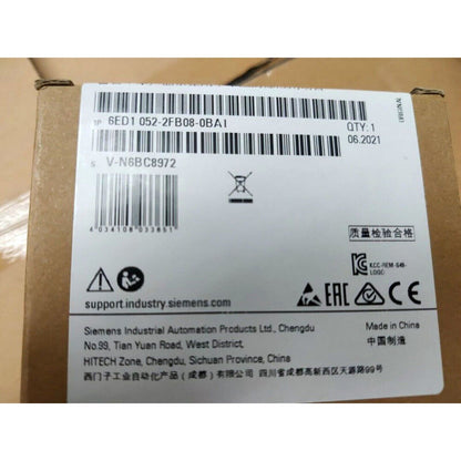 Siemens LOGO! 230RCEo logic module box label, 6ED1052-2FB08-0BA1, Made in China