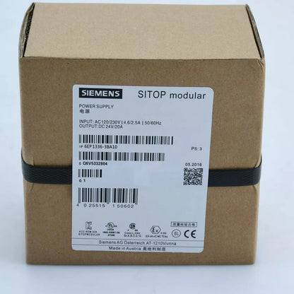Siemens SITOP modular power supply 6EP1336-3BA10 in brown cardboard box, industrial automation part