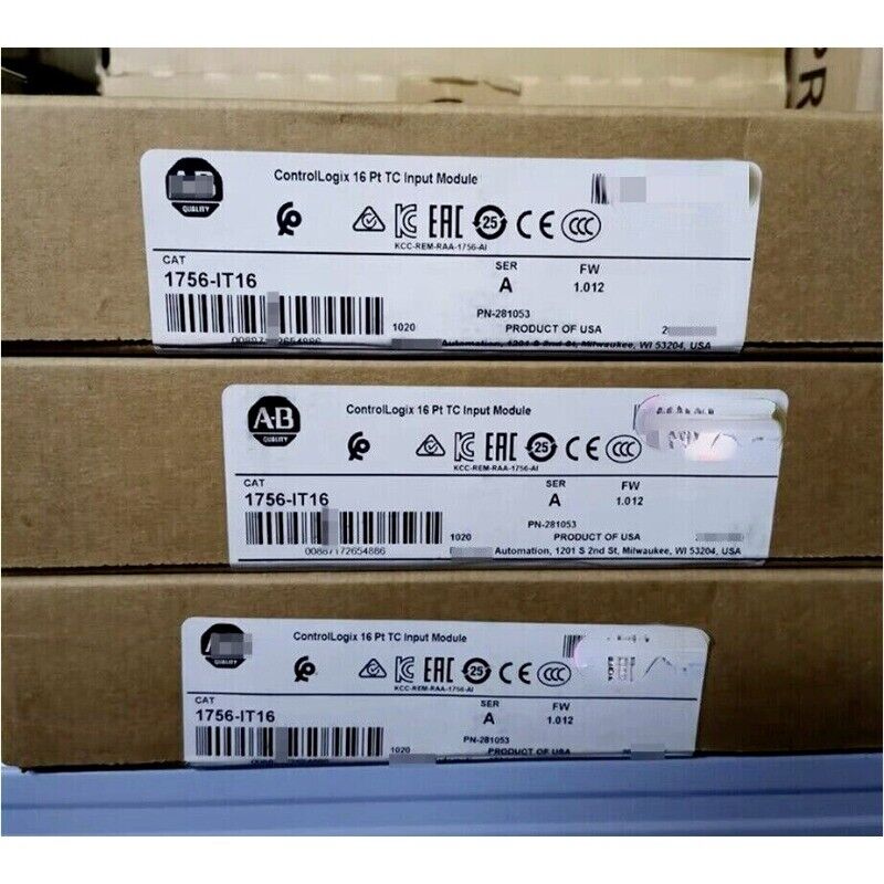 Allen-Bradley 1756-IT16 ControlLogix Module, 16 Pt TC Input. PLC module for industrial automation.