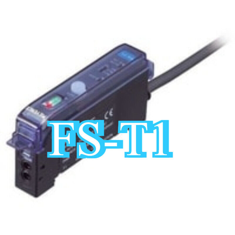 Keyence FS-T1 Fiber Optic Sensor, black and blue, with FS-T1 text