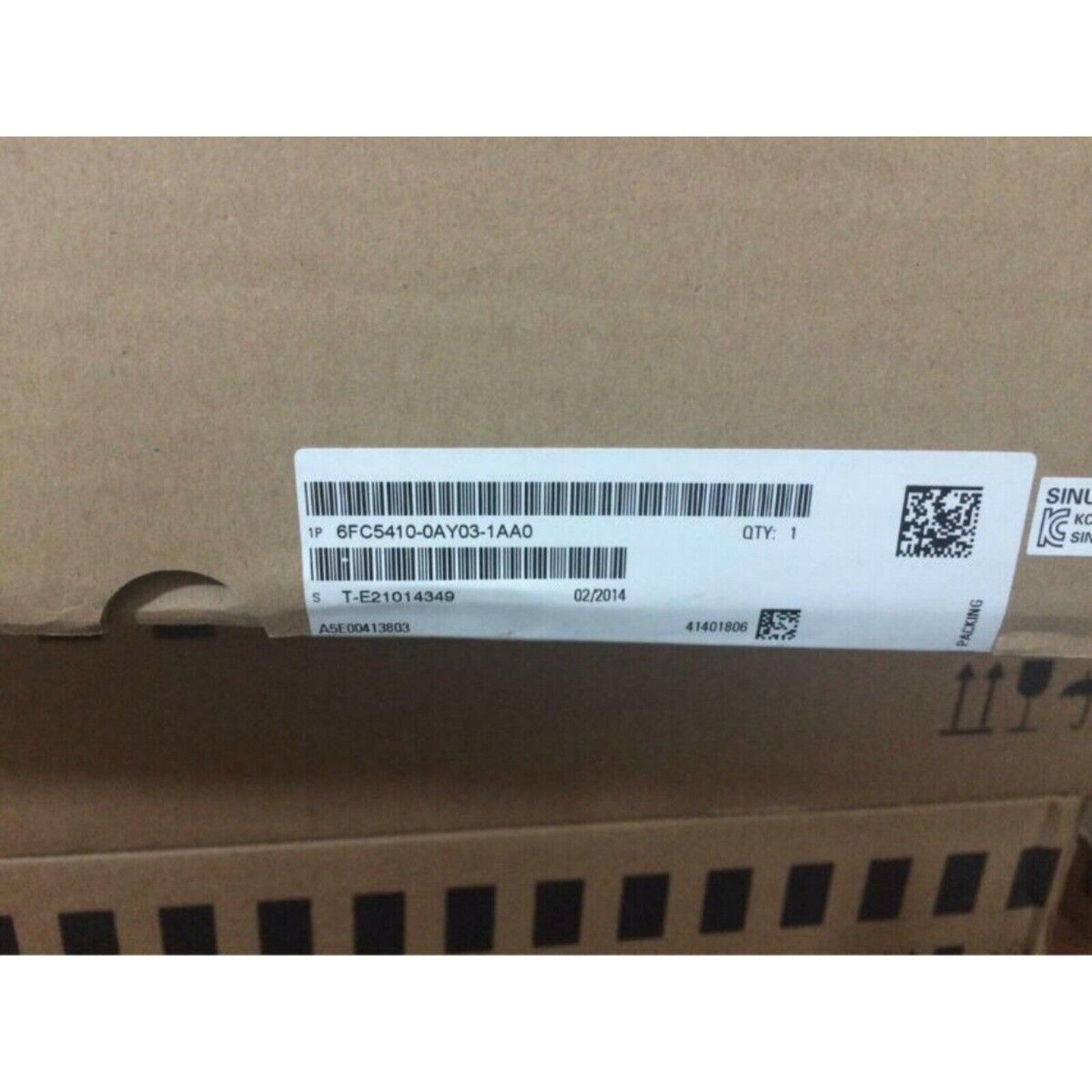 Siemens SINUMERIK 810DE CNC hardware label with part number 6FC5410-0AY03-1AA0.