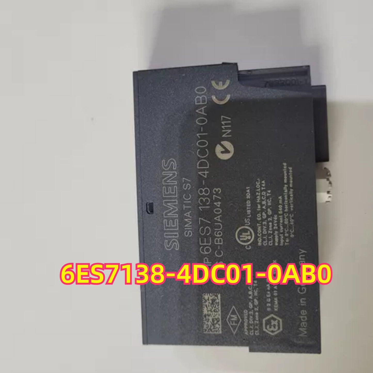 Siemens SIMATIC S7 PLC Module 6ES7 138-4DC01-0AB0 - Industrial Automation Component
