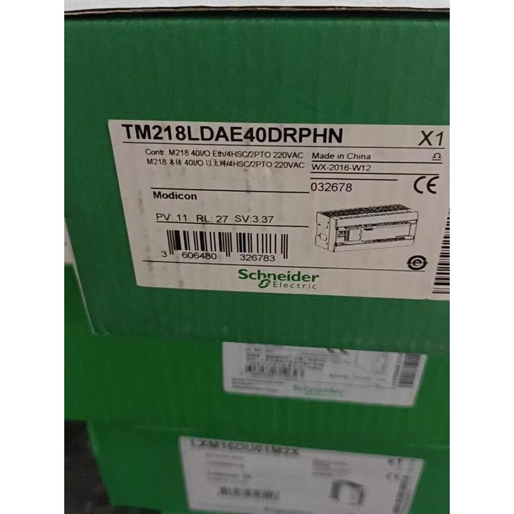 Schneider Electric TM218LDAE40DRPHN PLC Module, Modicon industrial automation part, Made in China.