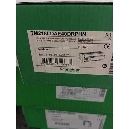 Schneider Electric TM218LDAE40DRPHN PLC Module, Modicon industrial automation part, Made in China.