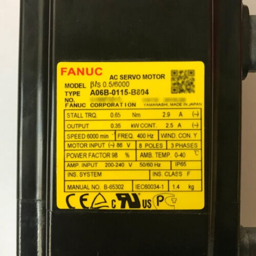 FANUC A06B-0115-B804 AC Servo Motor, Industrial Automation Part