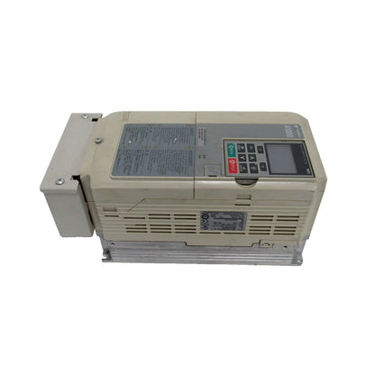 YASKAWA A1000 AC Drive CIMR-AU4A0002FAA. Industrial automation equipment with control panel, beige and gray.