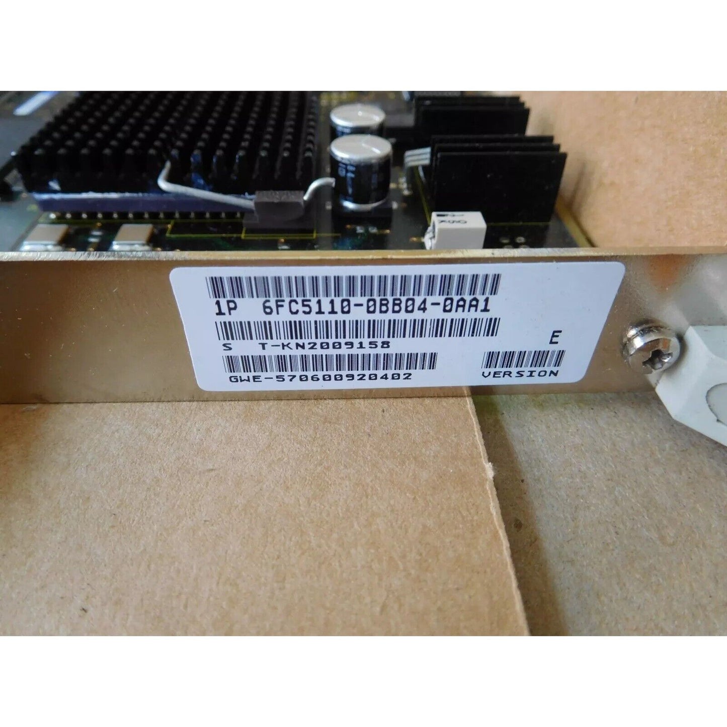 Siemens 6FC5110-0BB04-0AA1 NC-CPU Module, Industrial Automation Part, barcode and version details.