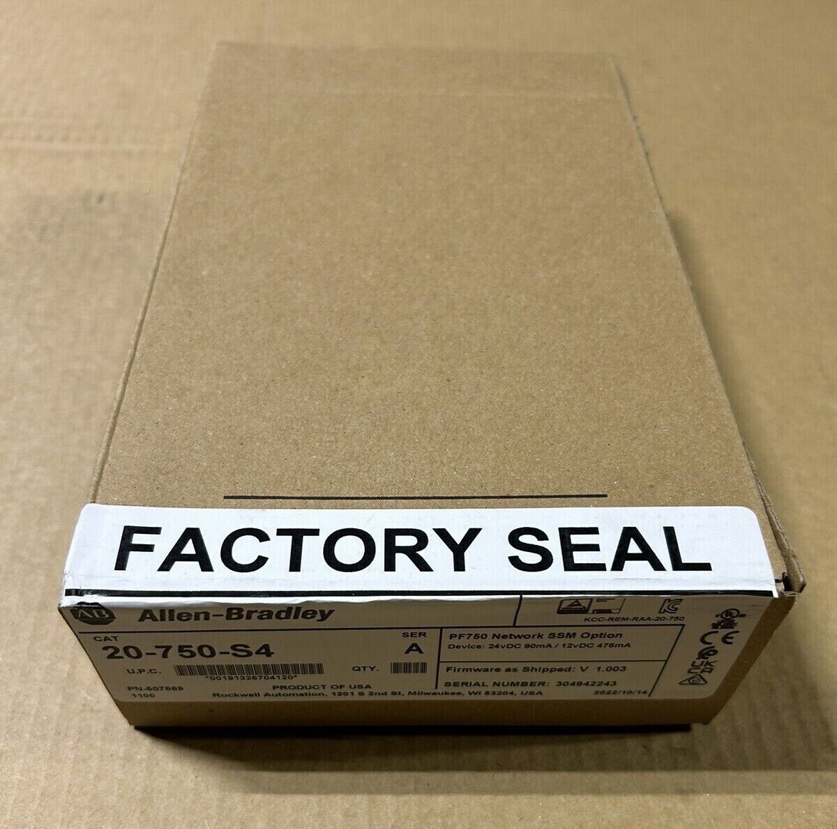 20-750-S4 PowerFlex 755/755T Integrated Safety Option Module NEW IN BOX