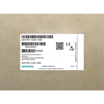 Siemens S7-300 Front Connector 6ES7392-1AJ00-1AB0 product label, Made in Germany