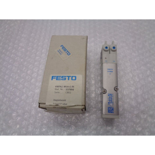 Festo VMPA2-M1H-E-PI 537956 valve, grey industrial solenoid valve with original packaging, industrial automation part