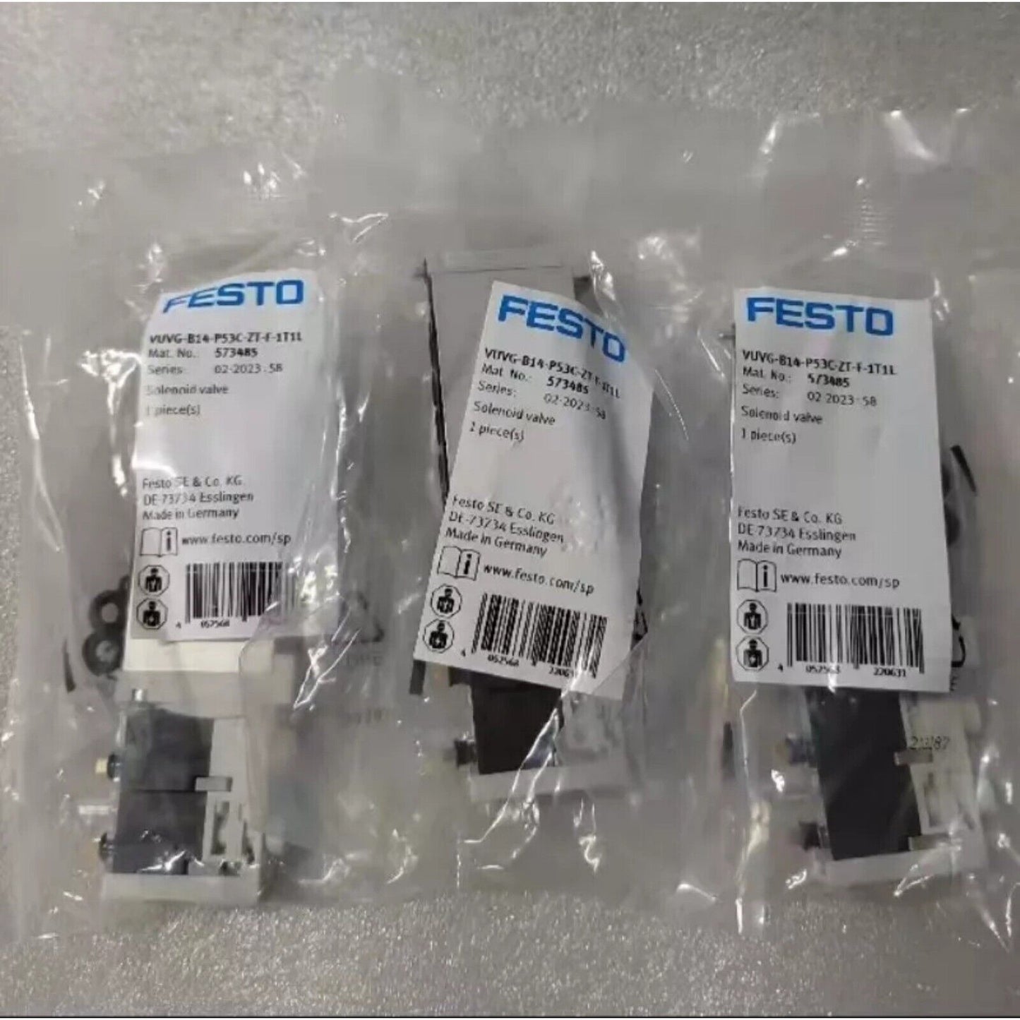 New FESTO VUVG-B14-P53C-ZT-F-1T1L 573485 Solenoid Valve