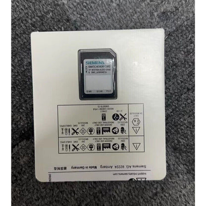 Siemens SIMATIC Memory Card 6ES7954-8LE03-0AA0 on packaging, angled view. Product details and specifications.