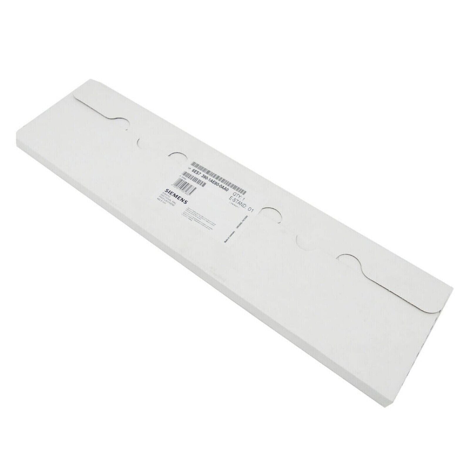 Siemens 6ES7 390-1AE80-0AA0 SIMATIC S7-300 Mounting Rail in packaging. Industrial automation component for PLC systems.