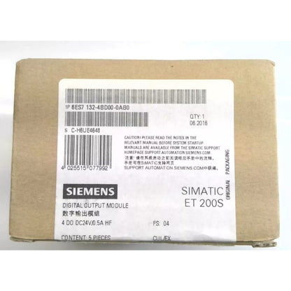 Siemens SIMATIC ET 200S Digital Output Module 6ES7 132-4BD00-0AB0, industrial automation part, original packaging