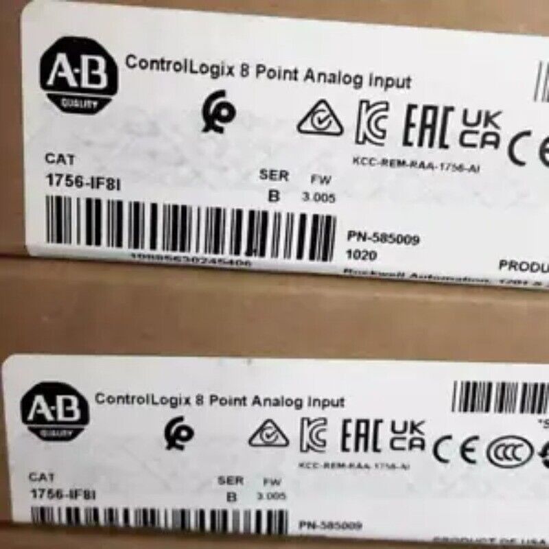 Allen-Bradley 1756-IF8I ControlLogix 8 Point Analog Input Module, industrial automation component.