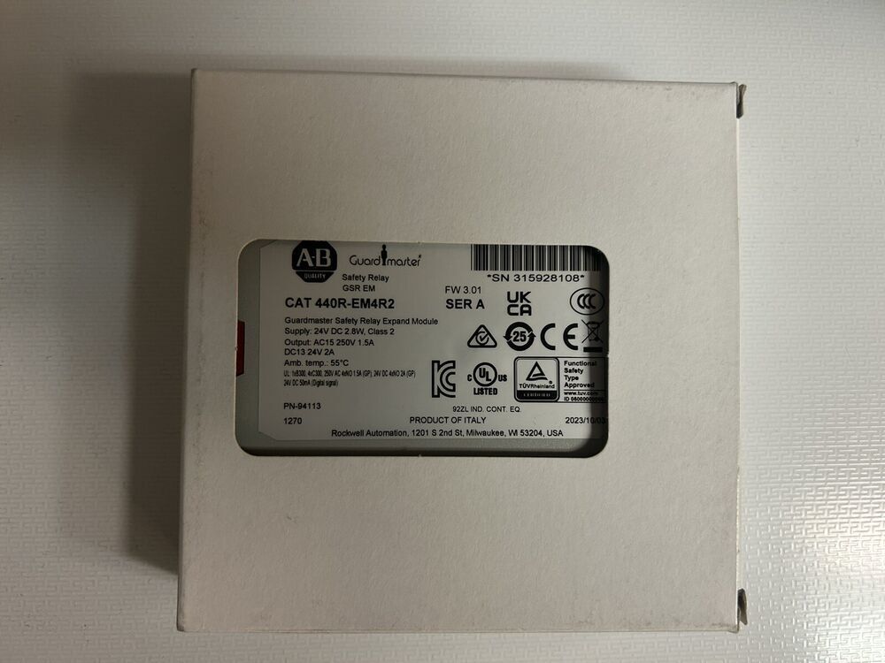 Allen-Bradley 440R-EM4R2 Safety Relay in Box - Industrial Automation Part