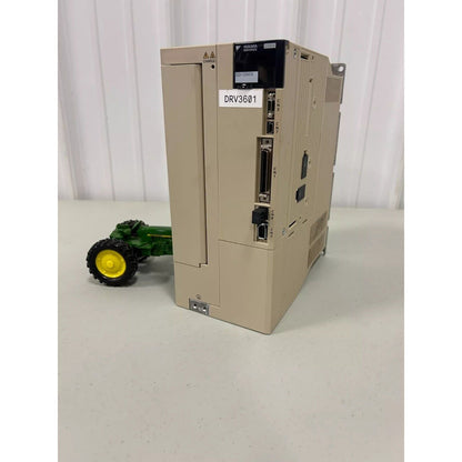 Yaskawa SGDV-330A01A AC Servo Drive, beige industrial equipment with label DRV3601, SERVOPACK
