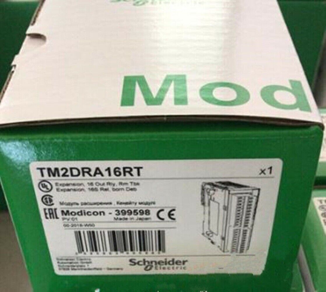 Schneider Electric TM2DRA16RT PLC module box. 16 relay output expansion module.