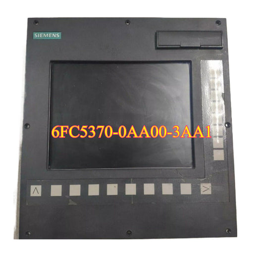 Siemens 6FC5370-0AA00-3AA1 SINUMERIK 802D sl control panel. Black housing with control buttons and display screen