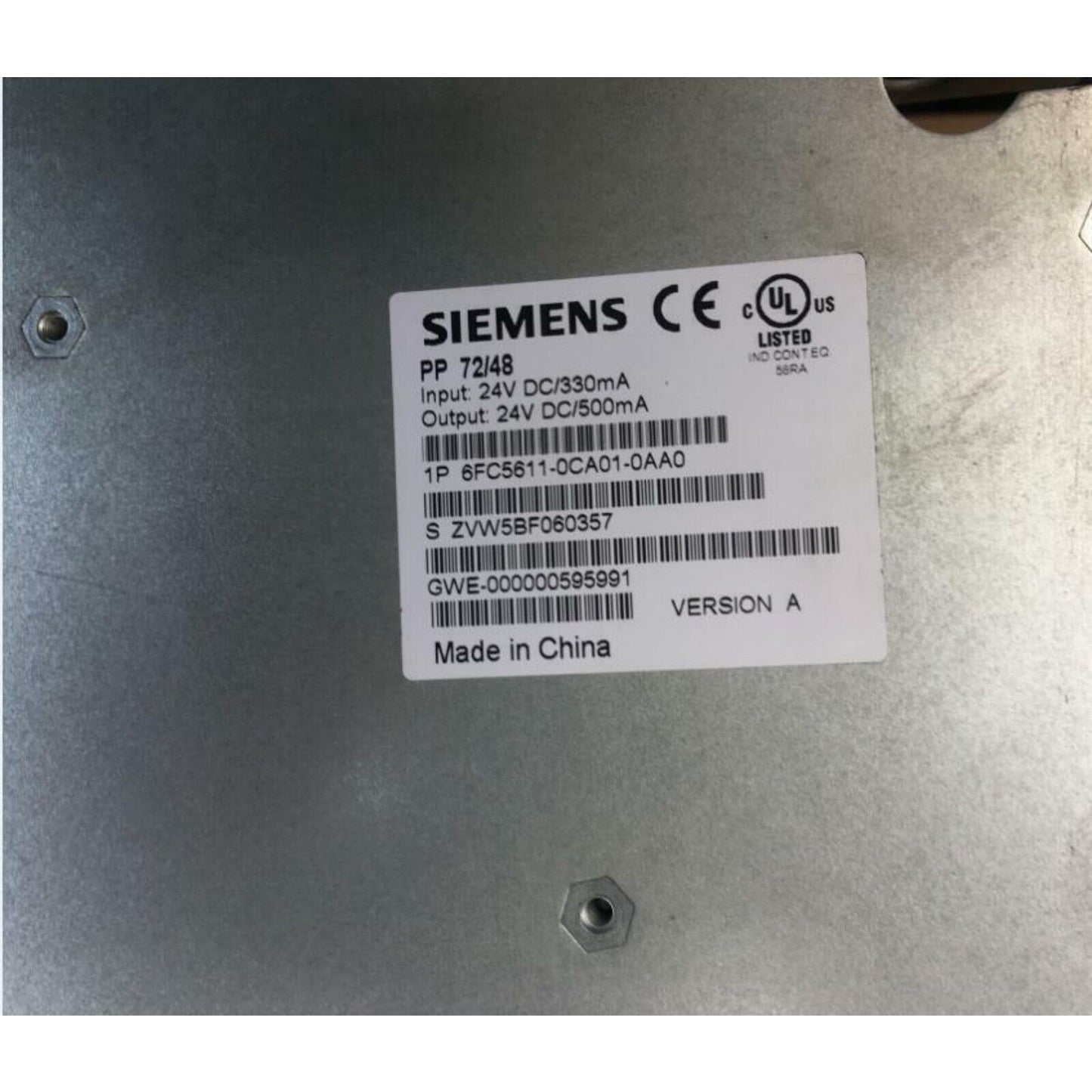 PLC | Siemens | 6FC5611-0CA01-0AA1 6FC5 611-0CA01-0AA1 PP72/48 digital module