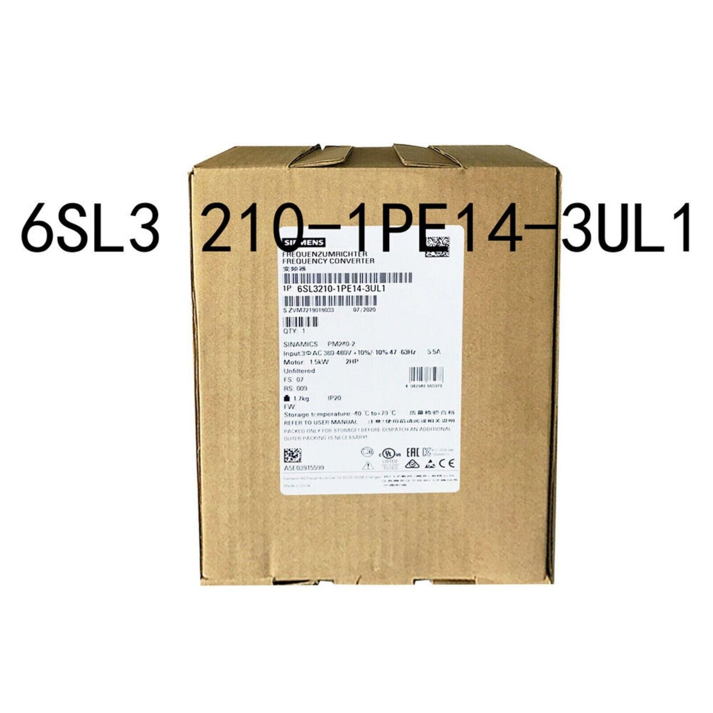 PLC | Siemens | 6SL3210-1PE14-3UL1 6SL3 210-1PE14-3UL1 SINAMICS POWER MODULE PM240-2