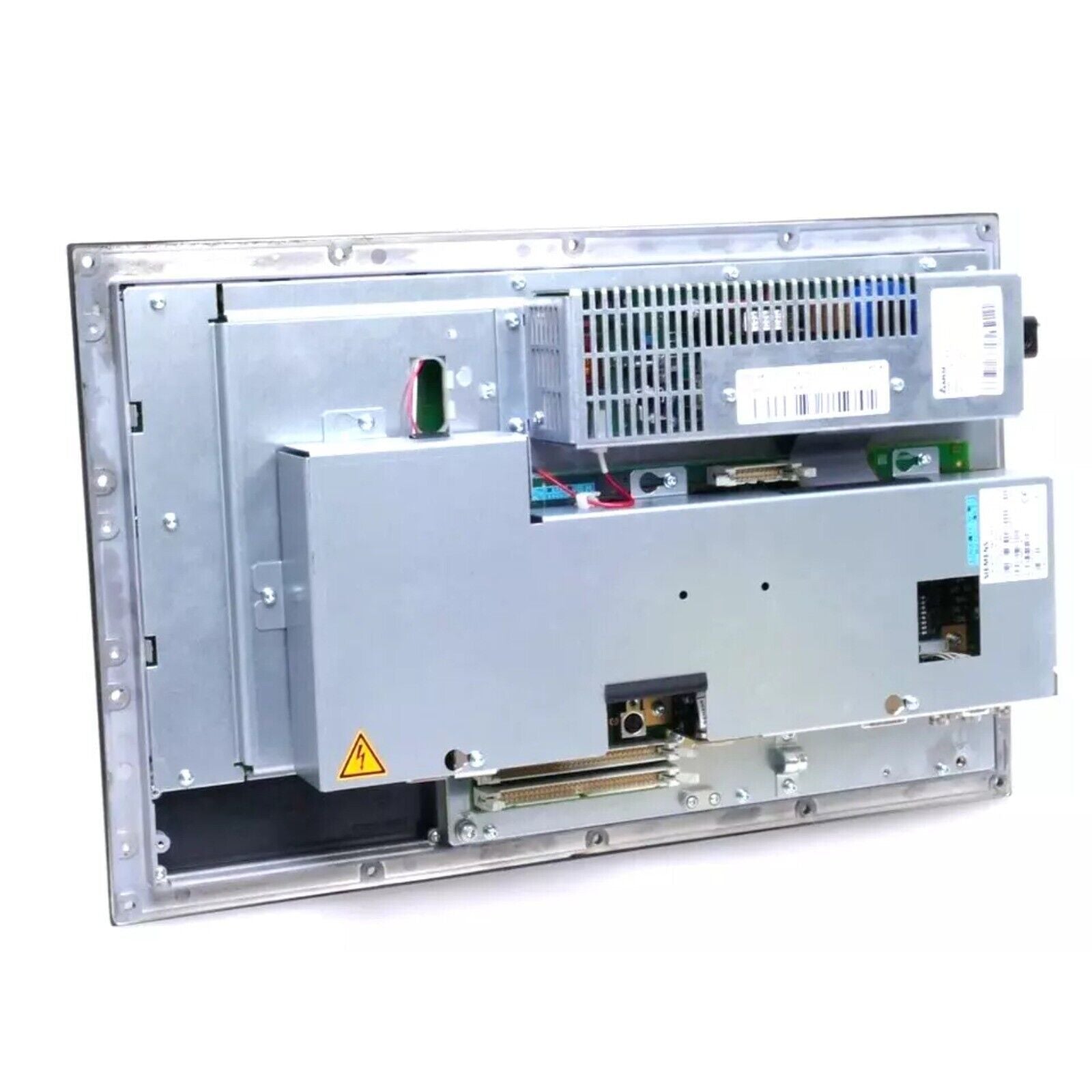 Siemens 6FC5103-0AB03-0AA4 operator panel back, industrial automation components, PLC parts, voltage warning.