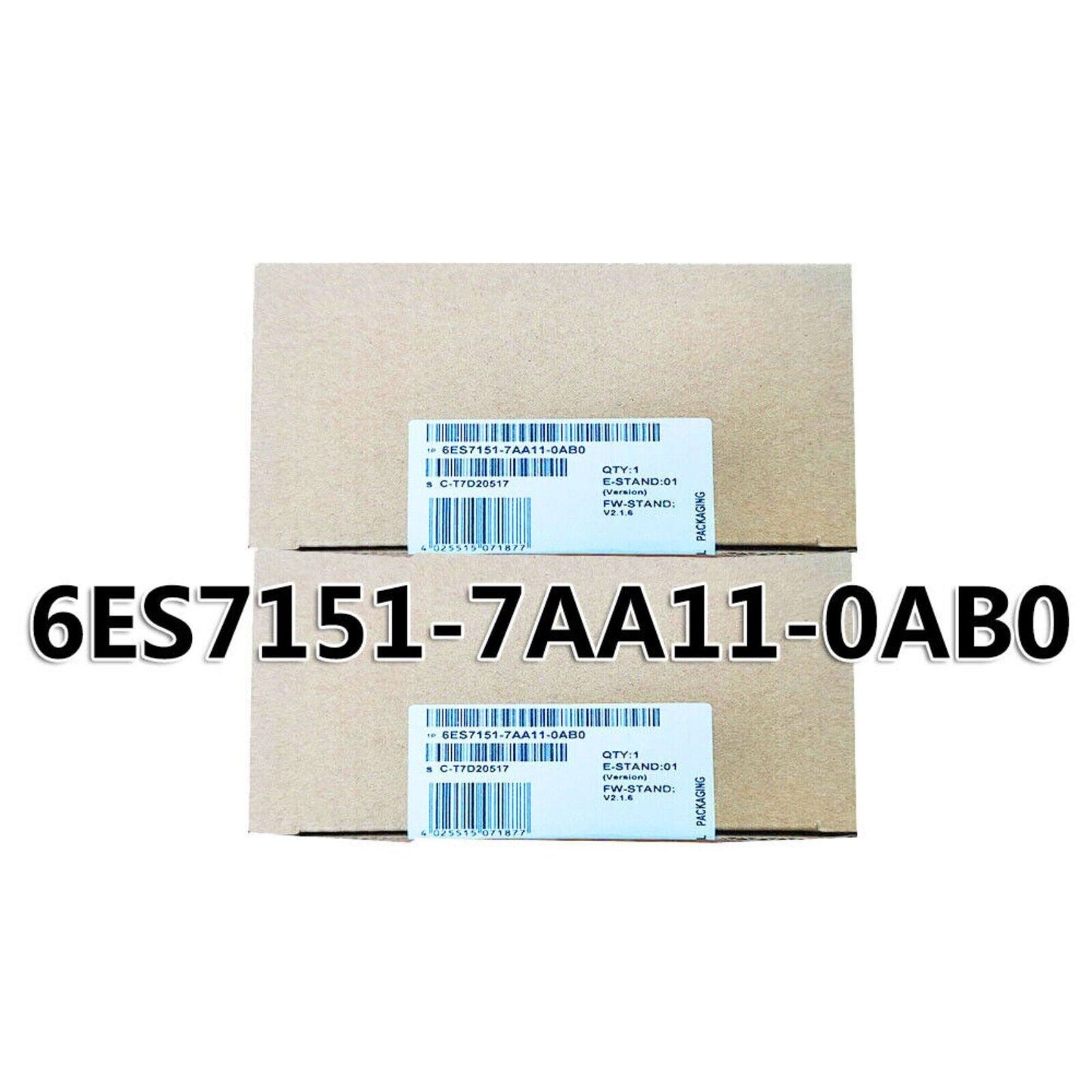Siemens PLC Module 6ES7 151-7AA11-0AB0 Packaging, Industrial Automation Part, QTY:1, ET200S DP IM151-7 CPU